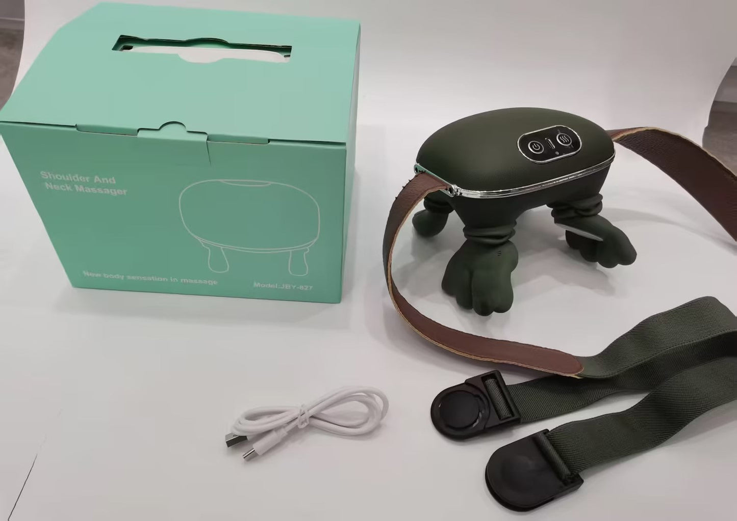 Electric Neck And Shoulder Muscle Massager Wireless Shoulder And Back Kneading Massage Shawl Neck Masajeador Relax Pain Relief Nak Health and Beauty