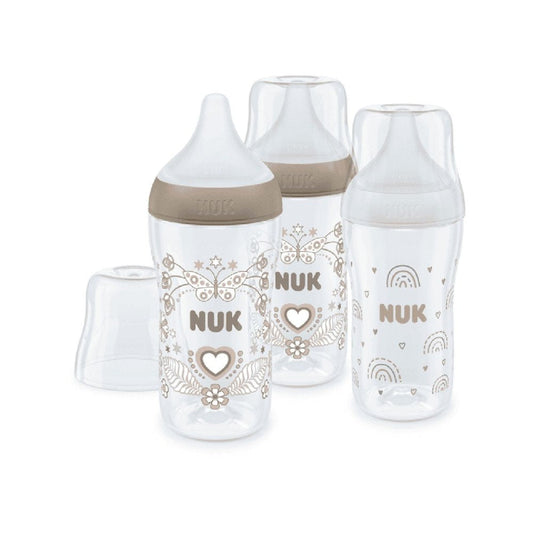 NUK PM 3PCS SET PP 260ML RAINBOW+HEART Nak Health and Beauty