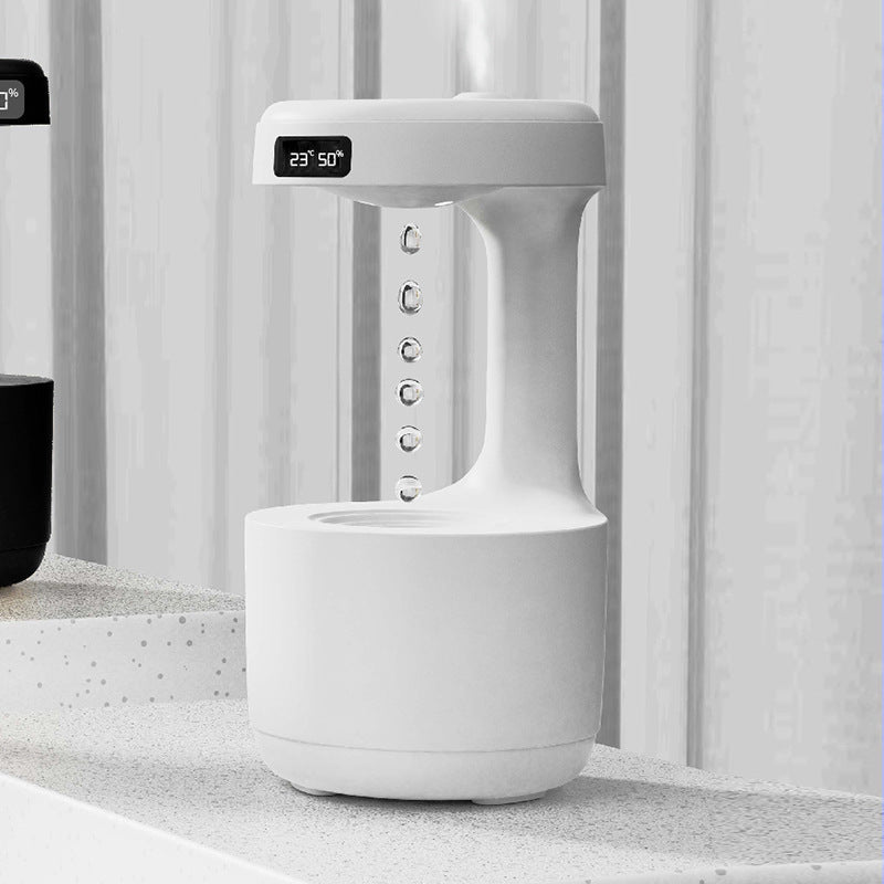 Bedroom Anti-Gravity Humidifier With Clock Water Drop Backflow Aroma Diffuser Large Capacity Office Bedroom Mute Heavy Fog Household Sprayer Nak Health and Beauty