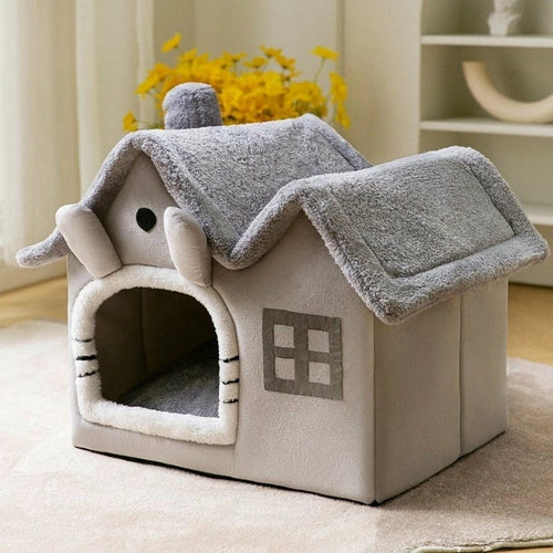 Removable Roof Plush Pet House Yellow Pandora