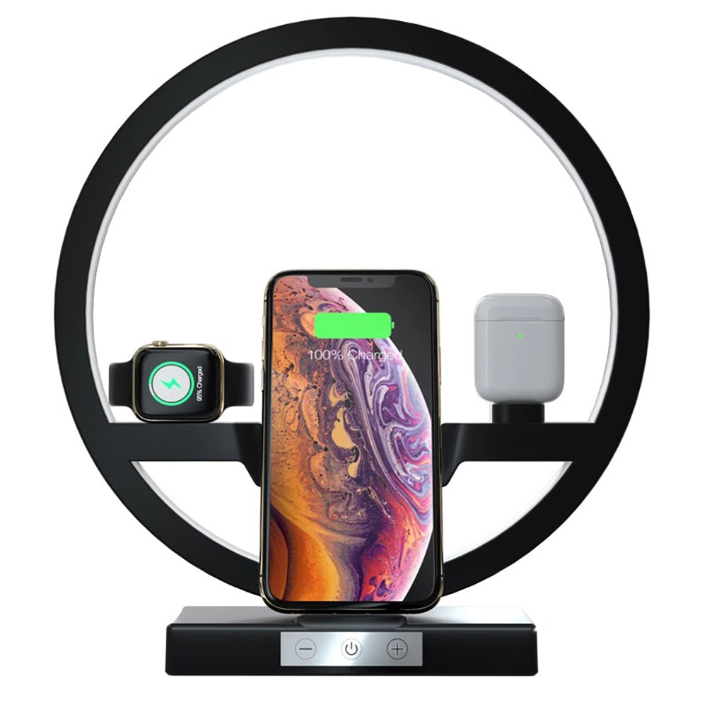 Fast Wireless Charger Dock Station EU PLUG Black Teal Simba