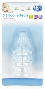 First Steps Teats Std Neck Medium  Flow Nak Health and Beauty