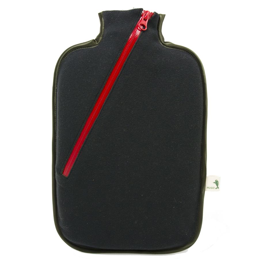 Hugo Frosch Softshell Black Hot Water Bottle Nak Health and Beauty
