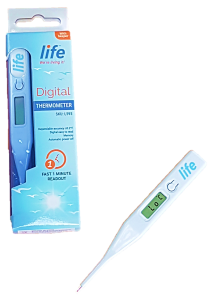 LIFE HEALTHCARE DIGITAL THERMOMETER, RIGID TIP, - 30 SECOND BEEP **BEST-SELLER** Nak Health and Beauty