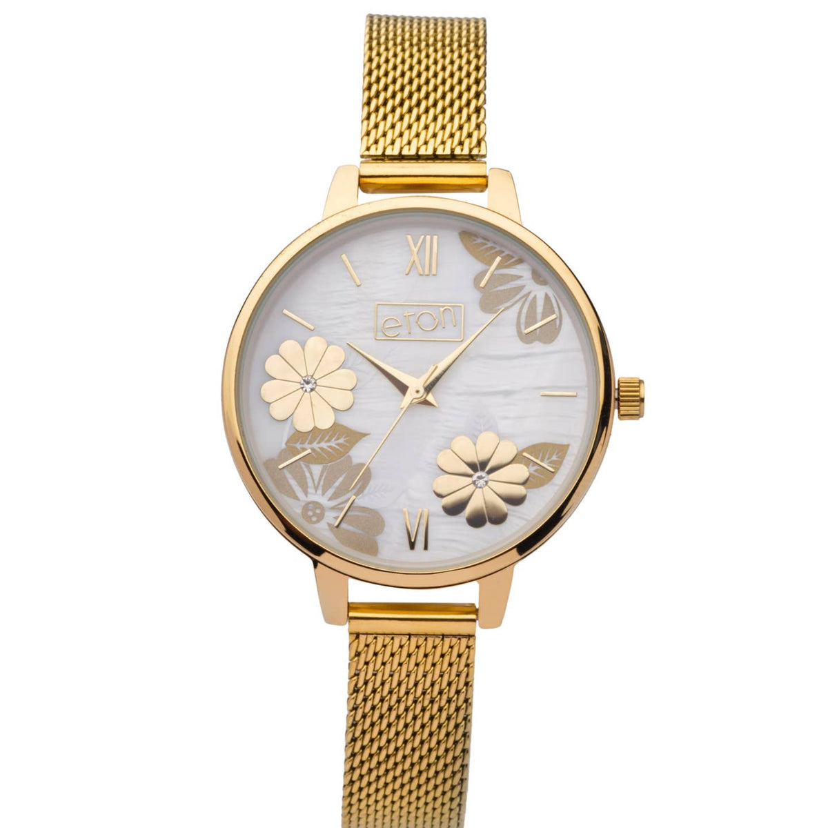 Elegant Floral Embossed Women's Wrist Watch Nak Health and Beauty