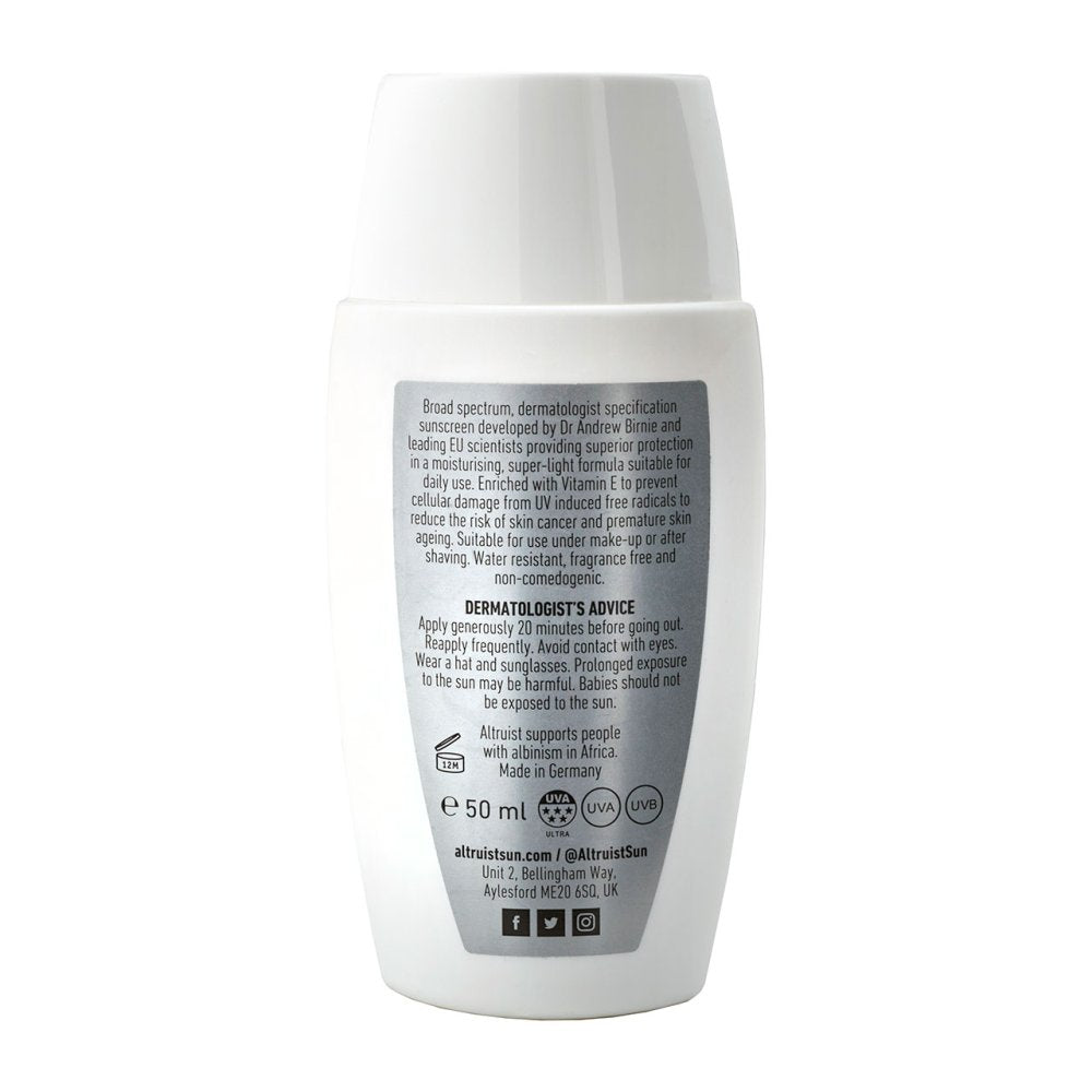 Altruist Moisturising face fluid spf50 Nak Health and Beauty
