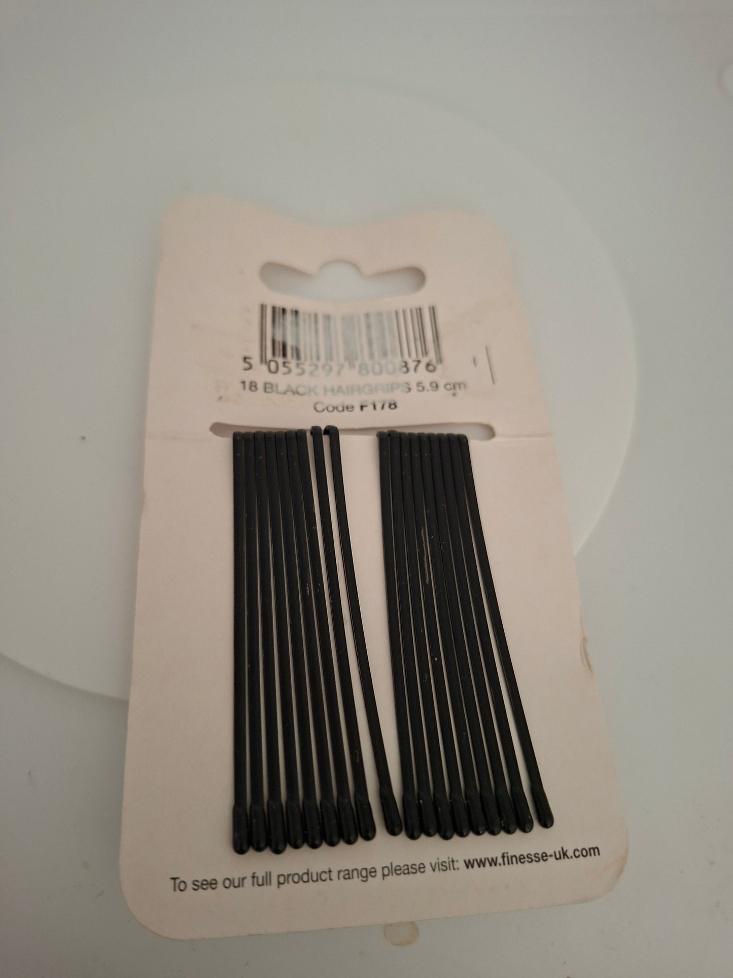 Finesse 18 Black Hairgrips 5.9cm Nak Health and Beauty