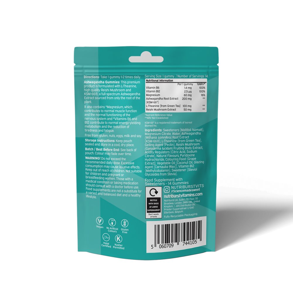 ASHWAGANDHA + POUCH - MAGNESIUM & REISHI MUSHROOM Nak Health and Beauty