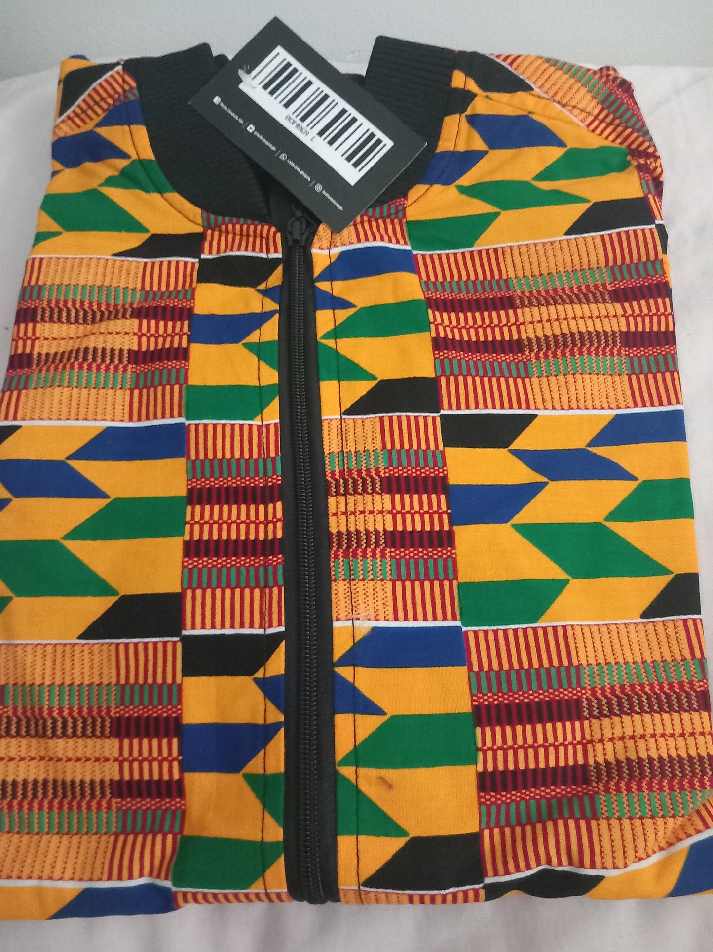 Womens Kente Bomber Jacket Large Nak Health and Beauty