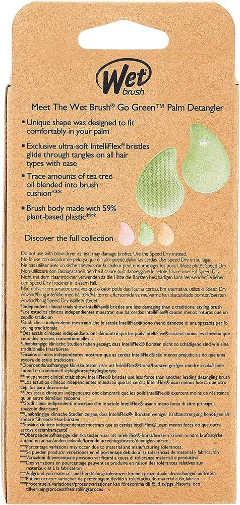 GO GREEN PALM DTNGLR TEA TREE HAIR BRUSH Nak Health and Beauty