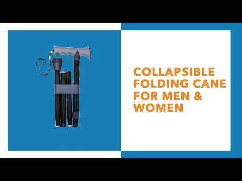 Life Healthcare Blue Folding & Adjustable Gel Grip Walking Stick **BEST-SELLER**