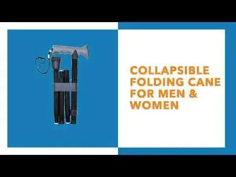Life Healthcare Red Gel Grip Folding & Adjustable  Walking Stick **BEST-SELLER** Nak-Health-&-Beauty-