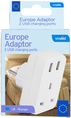 Travels Europe Usb Adaptor Nak Health and Beauty
