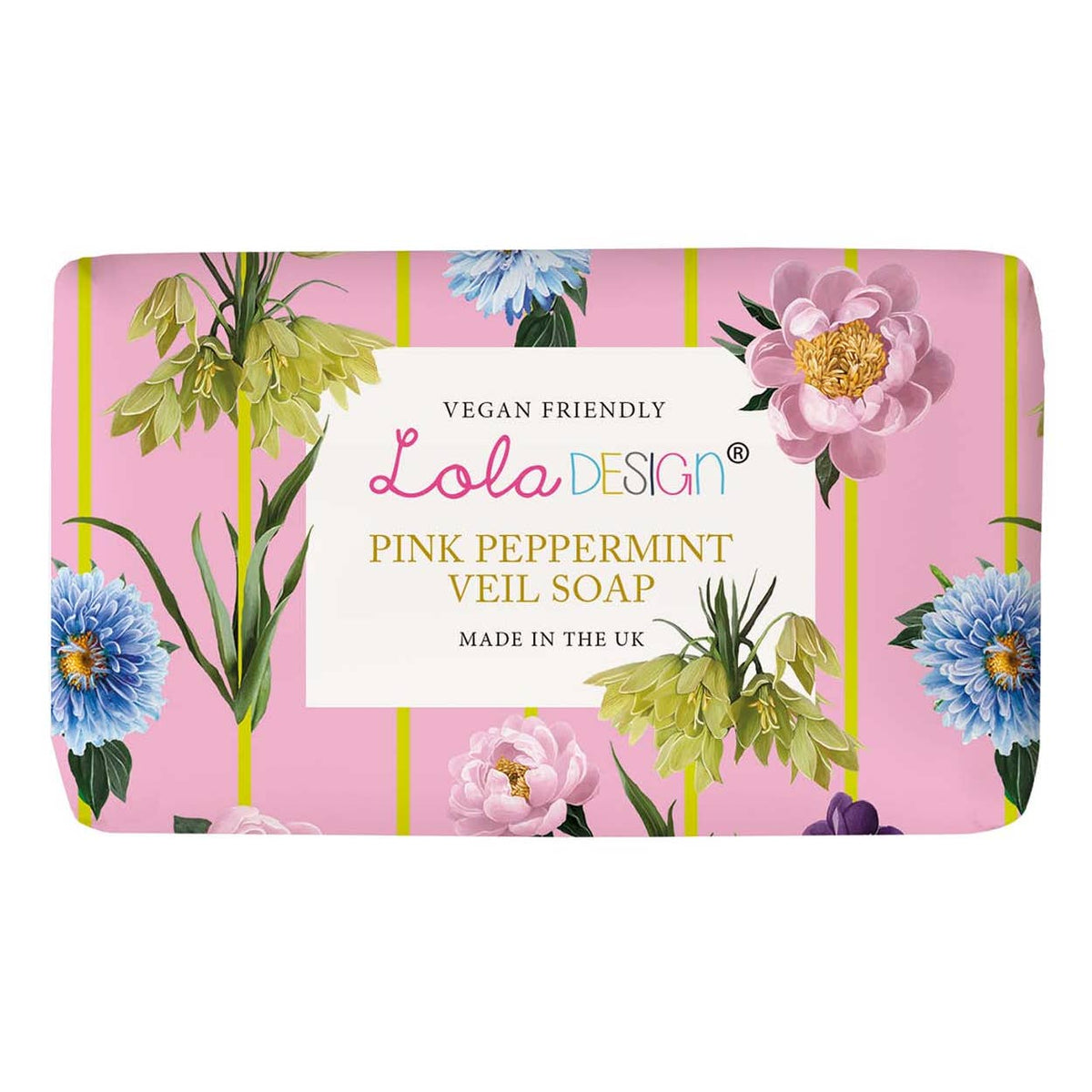 2 x Peppermint Pink Floral Stripe Soap Nak Health and Beauty
