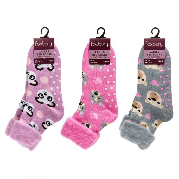 Ladies Single Pair Cosy Socks With Gripper Nak Health and Beauty