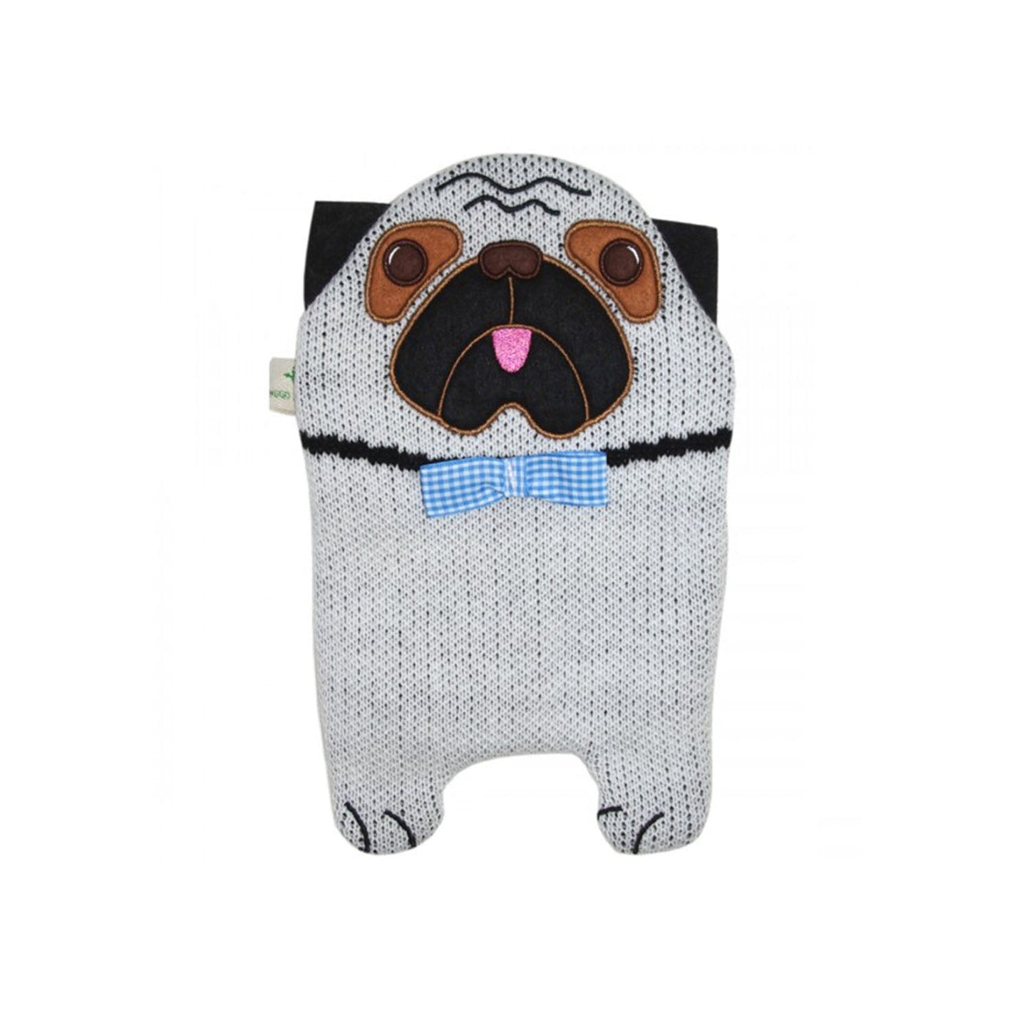 Hugo Frosch Children's eco-hot water bottle 0.8 l with knit cover "Mops" beige-melange Nak-Health-&-Beauty-