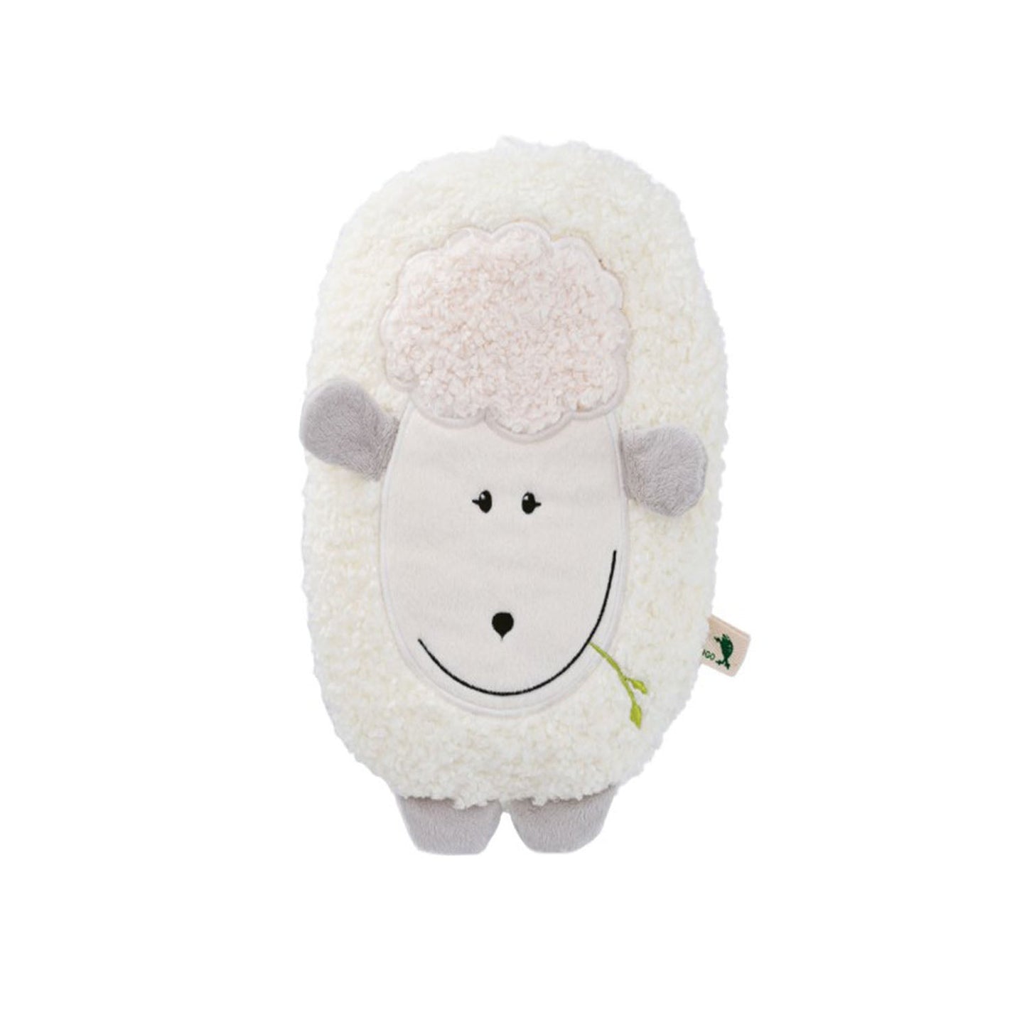 Hugo Frosch Children's eco-hot water bottle 0.8 l with fleece cover "Lamb" cream-white Nak-Health-&-Beauty-