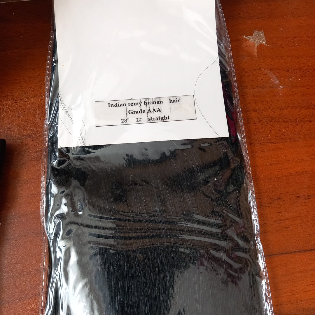 Indian Remy human hair Grade AAA 28inch 1# Straight Nak-Health-&-Beauty-