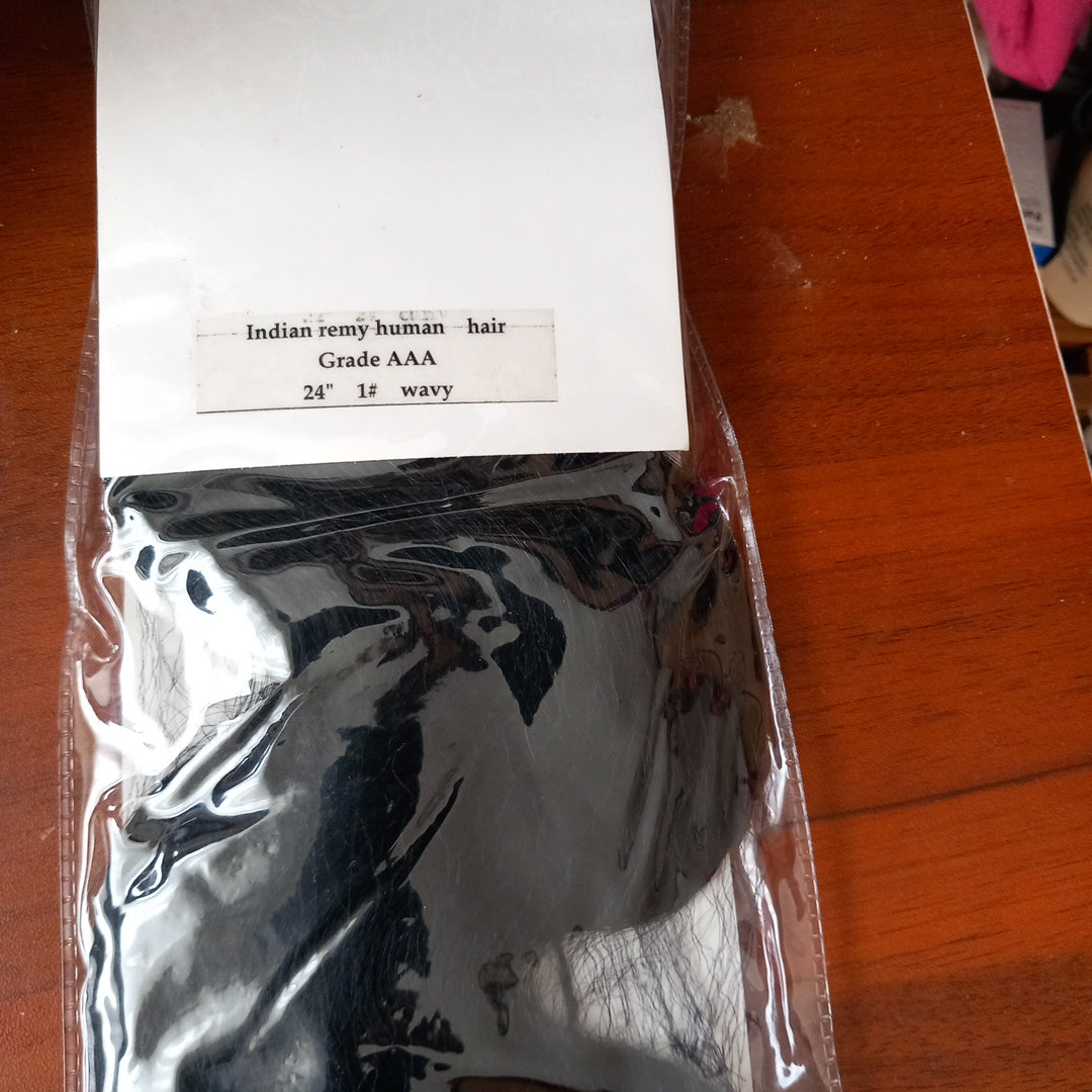 Indian Remy human Hair Grade AAA 24 inch 1# Wavy Nak-Health-&-Beauty-