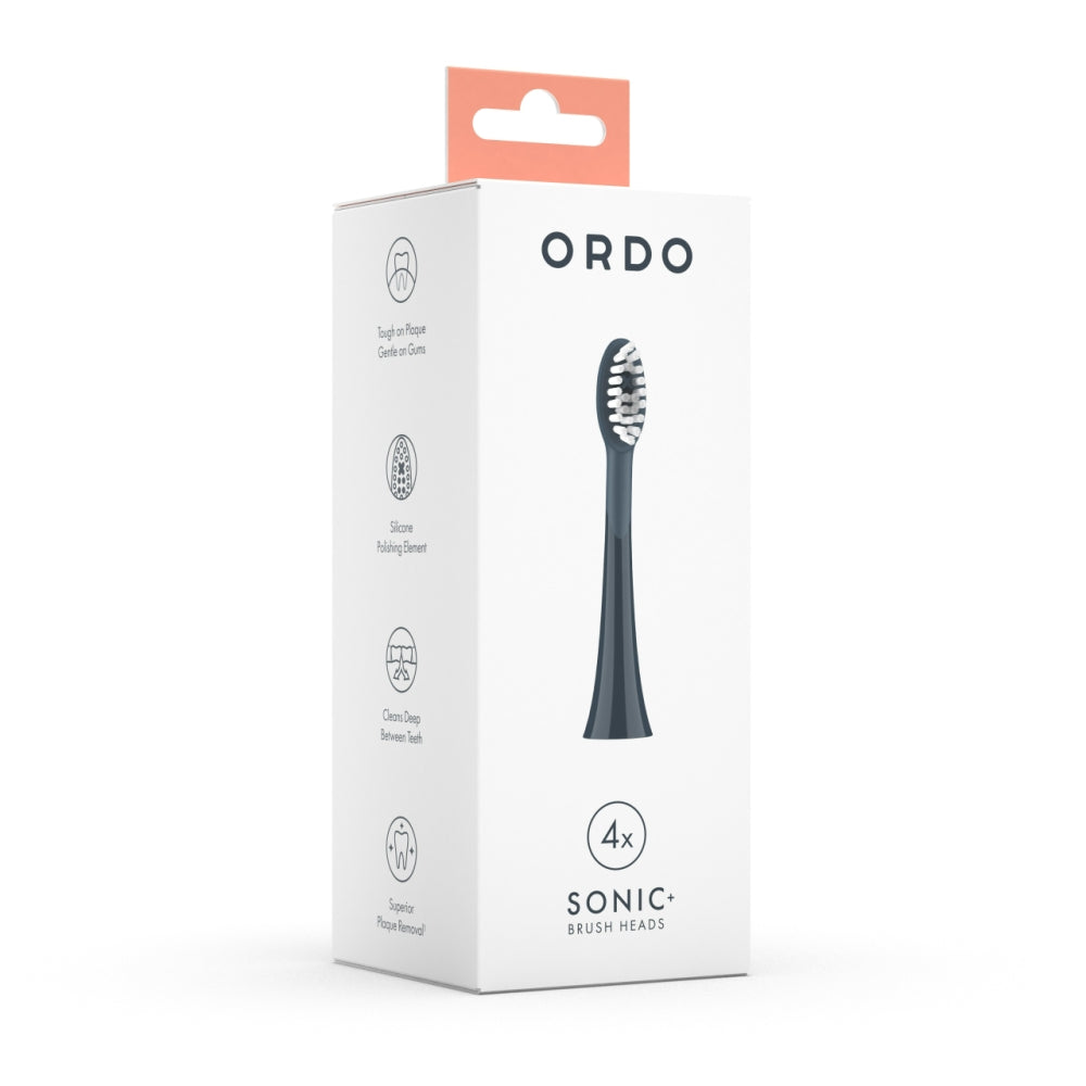 Ordo Sonic + BRUSH HEADS CHARCOAL GREY 4PK Nak-Health-&-Beauty-