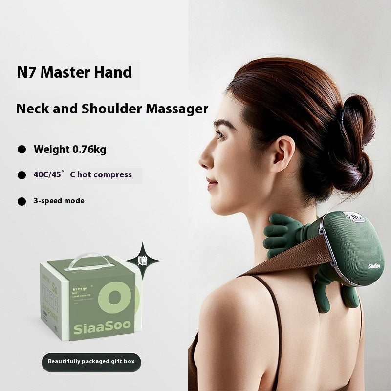 Electric Neck And Shoulder Muscle Massager Wireless Shoulder And Back Kneading Massage Shawl Neck Masajeador Relax Pain Relief Nak Health and Beauty