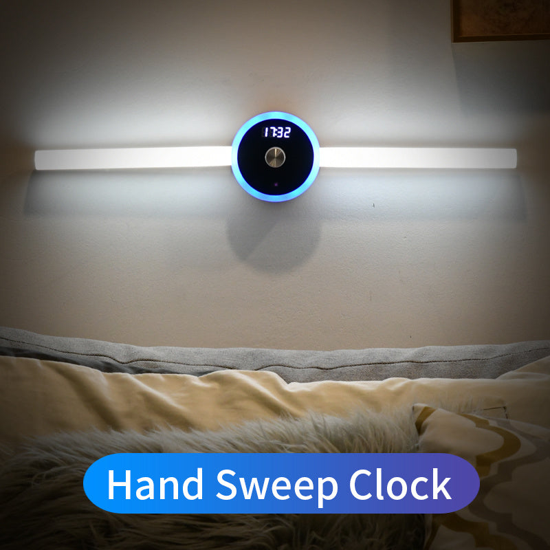 Smart Cabinet Light Clock Timing Sensor Light Removable LED Wardrobe Light Human Body Sensor Light Nak Health and Beauty