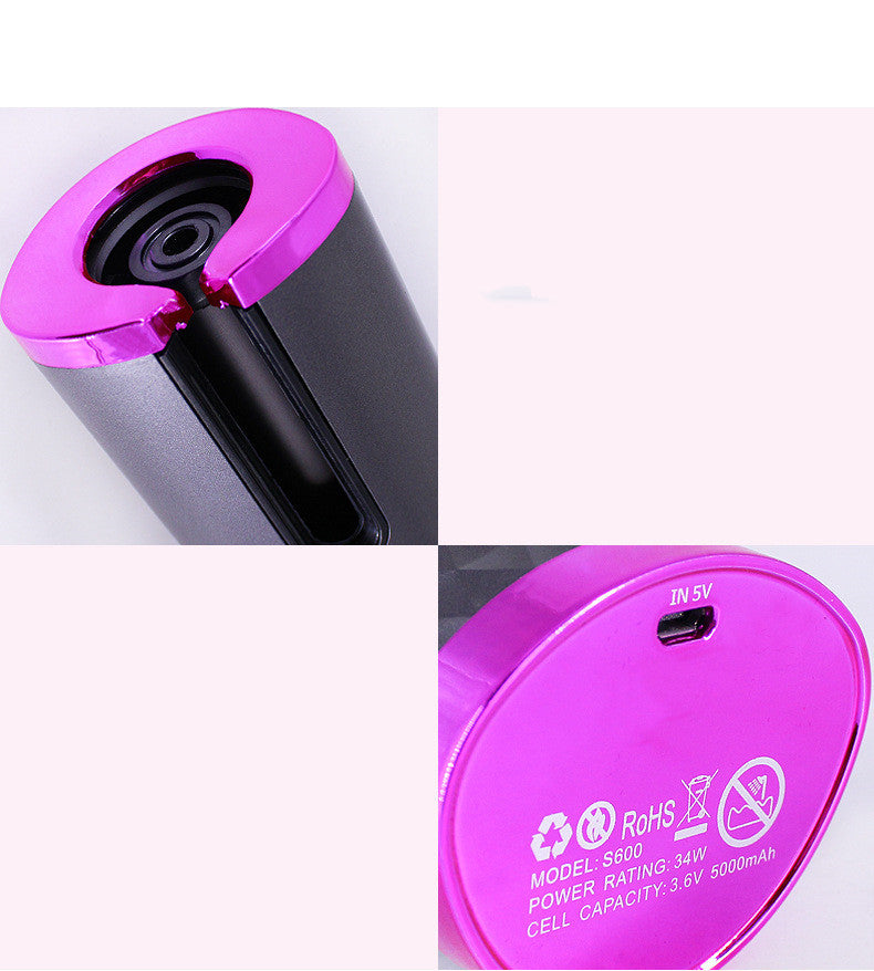 Rechargeable Automatic Hair Curler Women Portable Hair Curling Iron LCD Display Ceramic Curly Rotating Curling Wave Styer Nak Health and Beauty