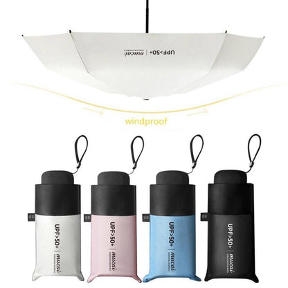Portable Anti-UV Pouch Mini Umbrella Rain Women Windproof Durable 5 Folding Sun Umbrellas Portable Solar Female Parasol Nak Health and Beauty