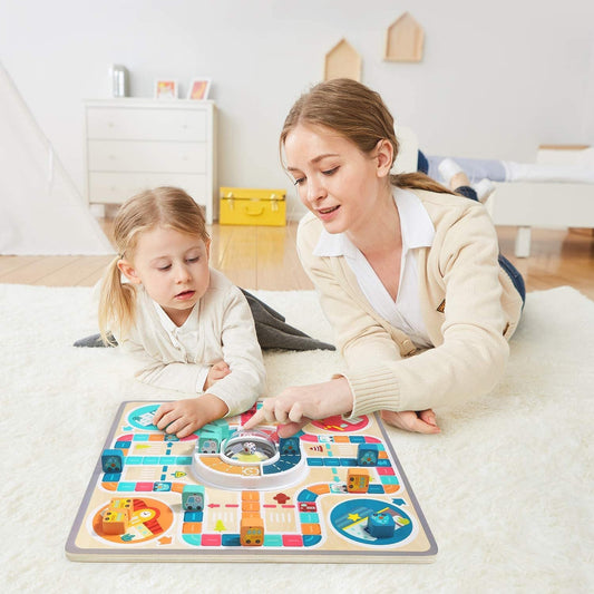 Kids Toys Flying Chess Parent-child Interactive Game Chessboard Children's Board Game Toys Puzzle Jump Checkers Nak Health and Beauty