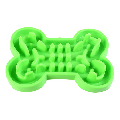 Pet Dog Slow Food Feeder Anti Choke Travel Bowl Crimson Medea