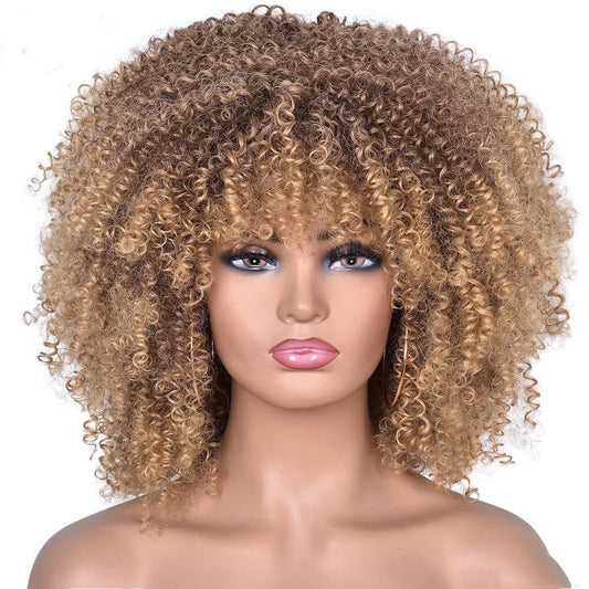 European And American Wigs Female Short Curly Wigs Nak Health and Beauty