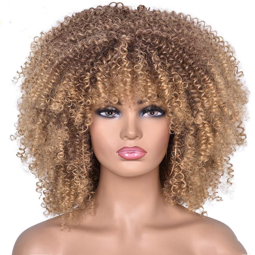 European And American Wigs Female Short Curly Wigs Nak Health and Beauty