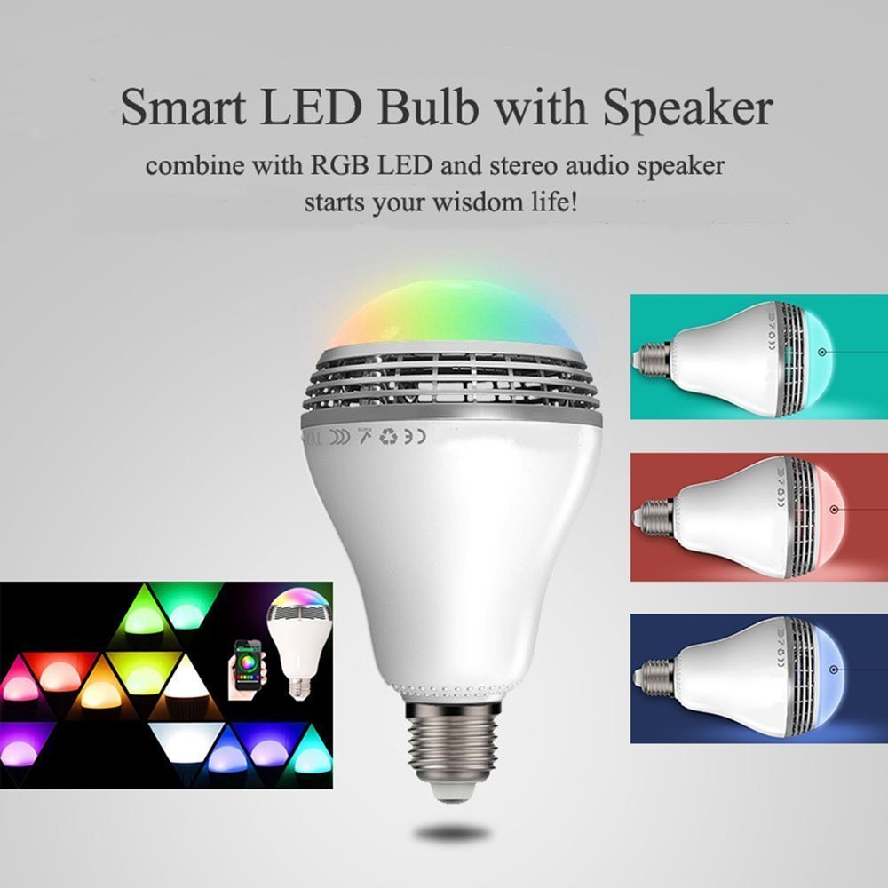 Creative Home LED Smart Bluetooth Speaker E27 Bulb Light Nak Health and Beauty