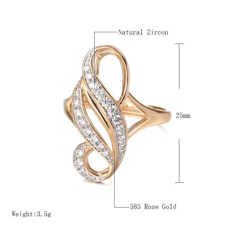 Ring Special-interest Design Irregular Geometric Rose Gold Nak Health and Beauty