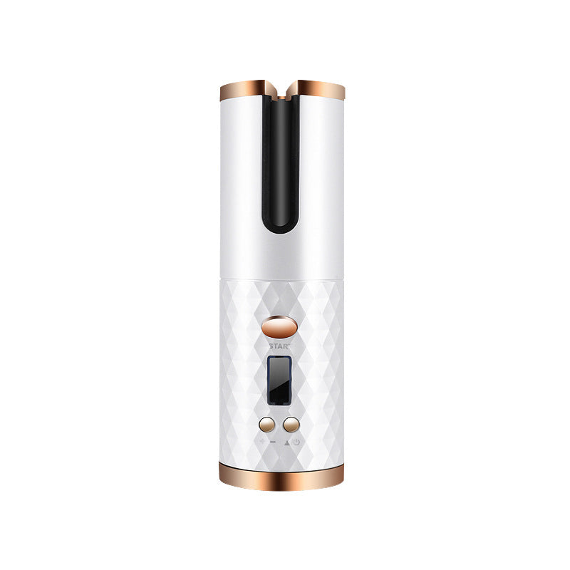 Rechargeable Automatic Hair Curler Women Portable Hair Curling Iron LCD Display Ceramic Curly Rotating Curling Wave Styer Nak Health and Beauty