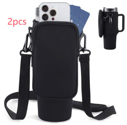 Slok Water Bottle Carrier Bag, Compatible With 40oz Tumbler With Handle, Modern Water Bottle Holder With Simple Adjustable Strap For Outdoor Walking Hiking Travelling Sports-Blue Purple Nak Health and Beauty