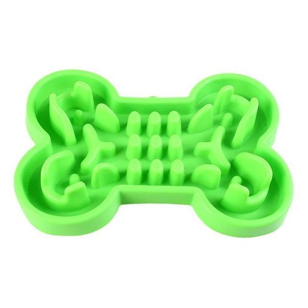 Pet Dog Slow Food Feeder Anti Choke Travel Bowl Crimson Medea