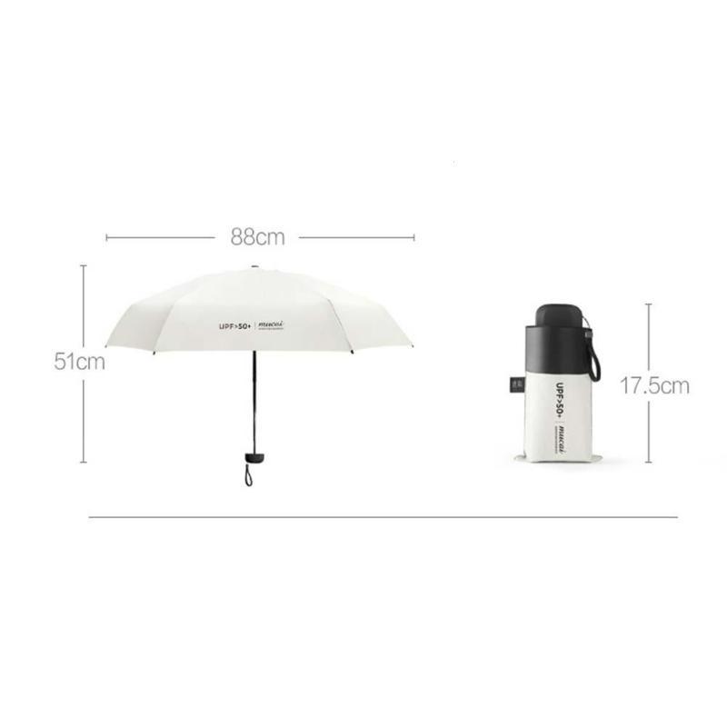 Portable Anti-UV Pouch Mini Umbrella Rain Women Windproof Durable 5 Folding Sun Umbrellas Portable Solar Female Parasol Nak Health and Beauty