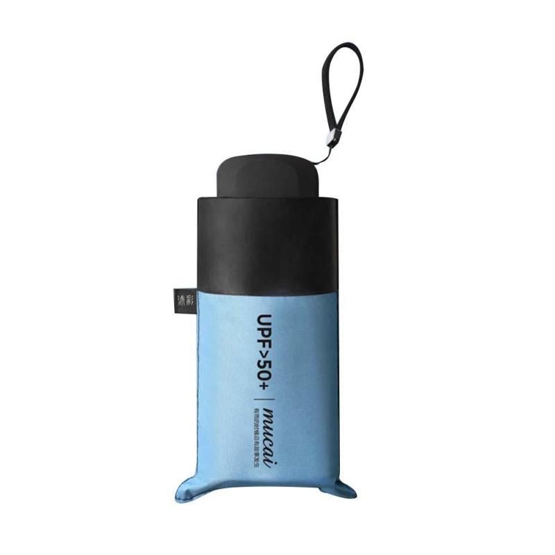 Portable Anti-UV Pouch Mini Umbrella Rain Women Windproof Durable 5 Folding Sun Umbrellas Portable Solar Female Parasol Nak Health and Beauty