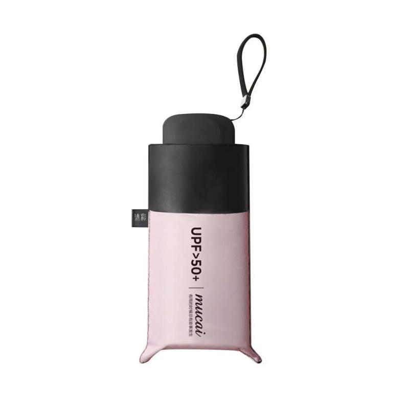 Portable Anti-UV Pouch Mini Umbrella Rain Women Windproof Durable 5 Folding Sun Umbrellas Portable Solar Female Parasol Nak Health and Beauty