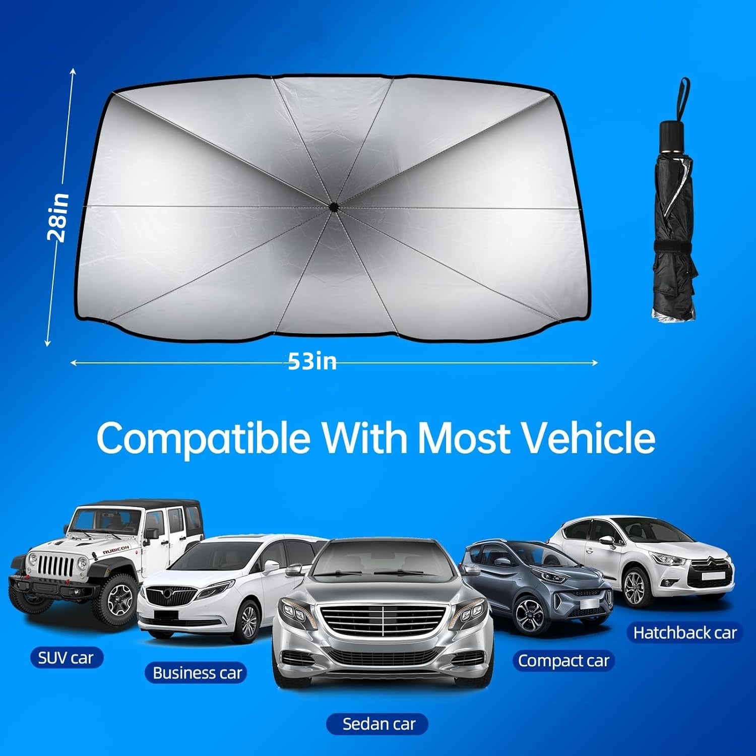 Foldable Reflector Windshields Umbrella Car Windshield Sun Shade UV Rays And Heat Sun Visor Protector Nak Health and Beauty