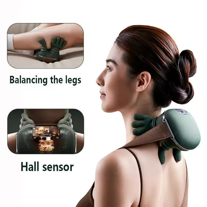 Electric Neck And Shoulder Muscle Massager Wireless Shoulder And Back Kneading Massage Shawl Neck Masajeador Relax Pain Relief Nak Health and Beauty