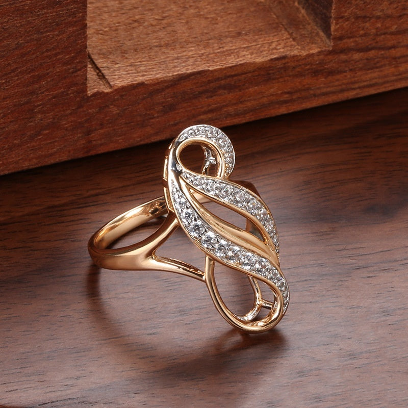 Ring Special-interest Design Irregular Geometric Rose Gold Nak Health and Beauty