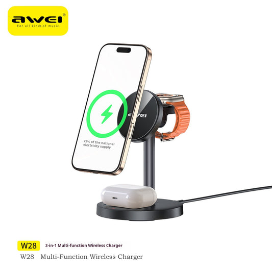 AWEI 3-in-1 Multi-function Wireless Charger Nak Health and Beauty