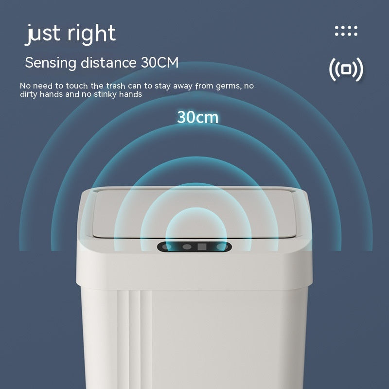 Kitchen Living Room Waterproof Automatic Smart Induction Trash Can With Lid Nak Health and Beauty