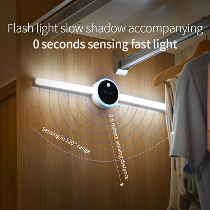 Smart Cabinet Light Clock Timing Sensor Light Removable LED Wardrobe Light Human Body Sensor Light Nak Health and Beauty