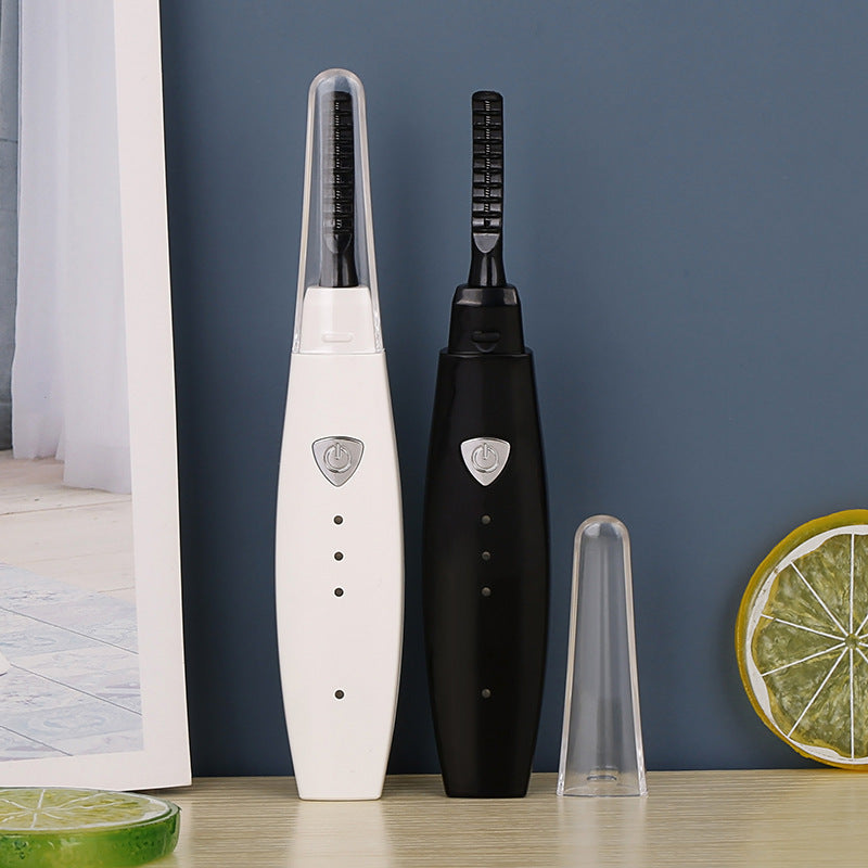 Electric Heated Eyelash Curler USB Rechargeable Eyelashes Curler Quick Pink Lucky