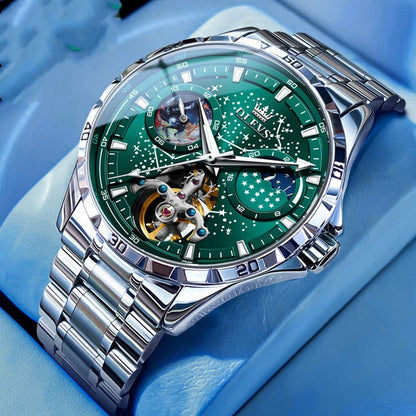 Fashion Starry Sky Mechanical Watch Business Hollow Waterproof Men Nak Health and Beauty
