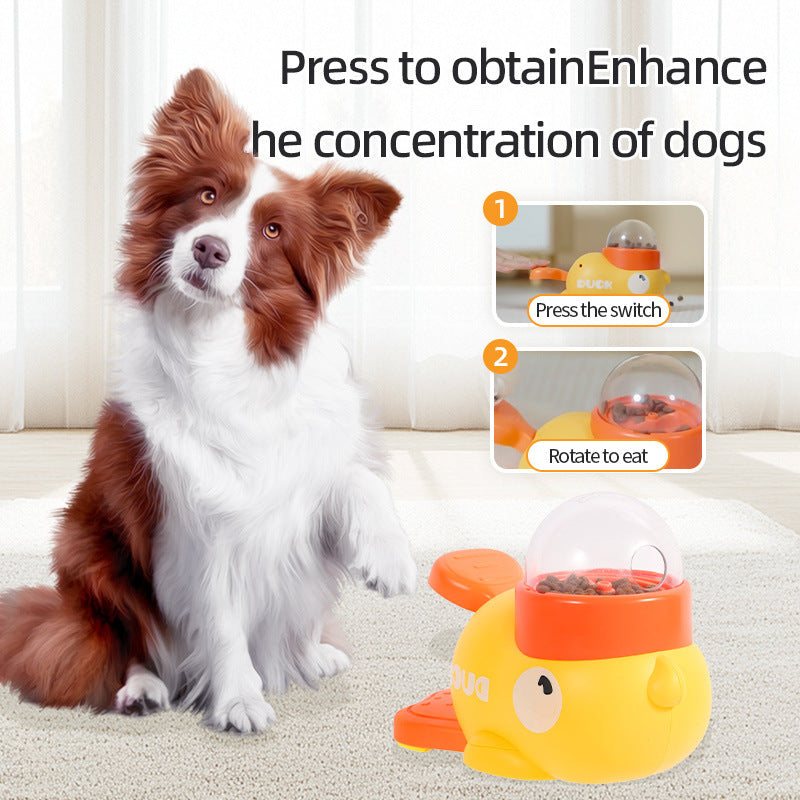 Dog Puzzle Feeder Interactive Pet Food Treat Dispenser Cartoon Duck Design Anti-slip Pets Automatic Feeder Toys For Dog Training Pet Products Nak Health and Beauty