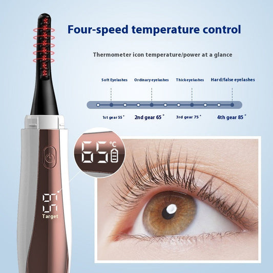 New Electric Heating Eyelash Curler Electric Ion Ironing Eyelash Curler Electric Eyelash Curler Electric Heating Curling Eyelash Tool Nak Health and Beauty
